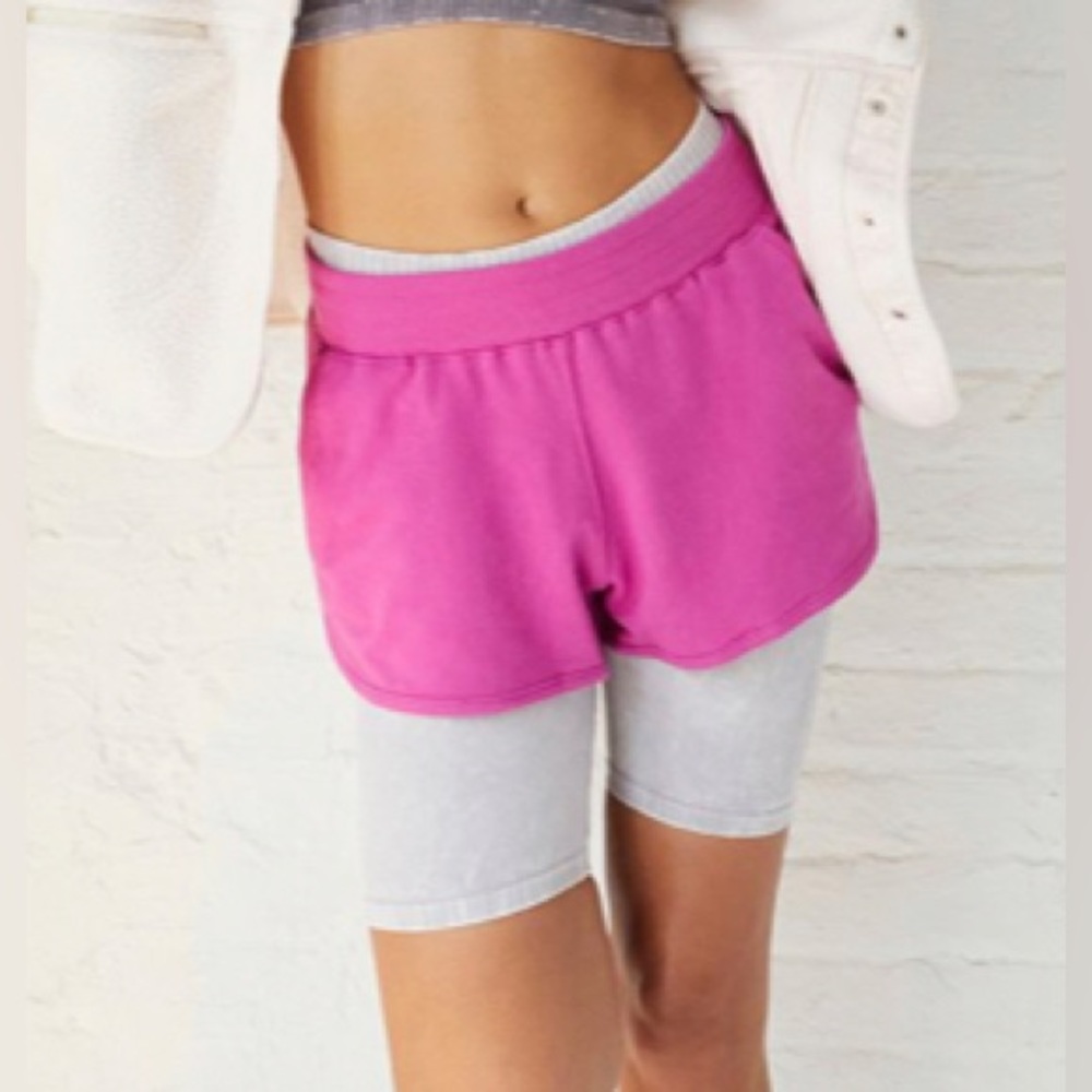 FREE PEOPLE Pink Hi Rise Shorts - Picture 7 of 8